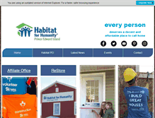 Tablet Screenshot of habitatpei.ca